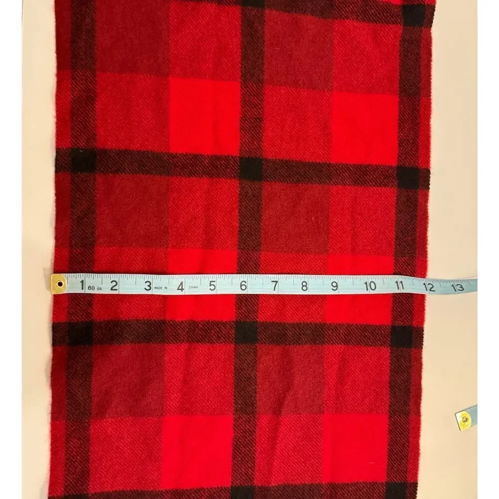 Phenix Cashmere Scarf Red Black Plaid Old Money Preppy Classic 100% cashmere